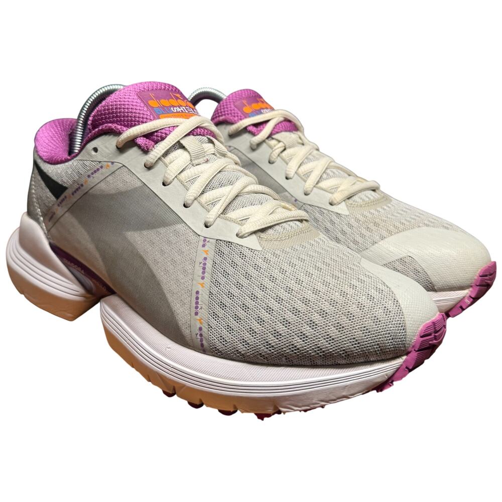 DIADORA Mythos Blueshield Elite TRX Running Shoe Women 9.5W Sneaker White Purple - Picture 7 of 13